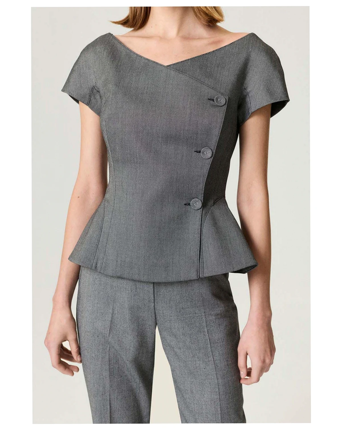 Women's Double-Breasted V-Neck Tailored Vest