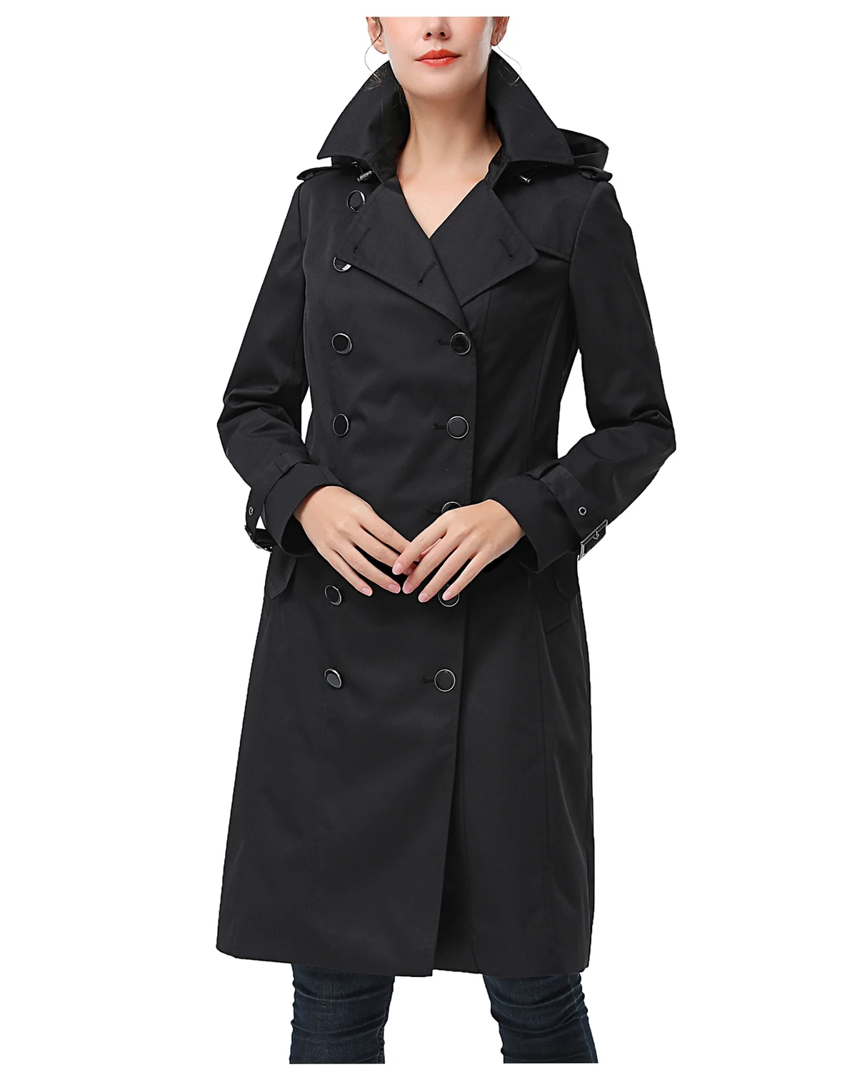 Women's Emma Water Resistant Hooded Trench Coat