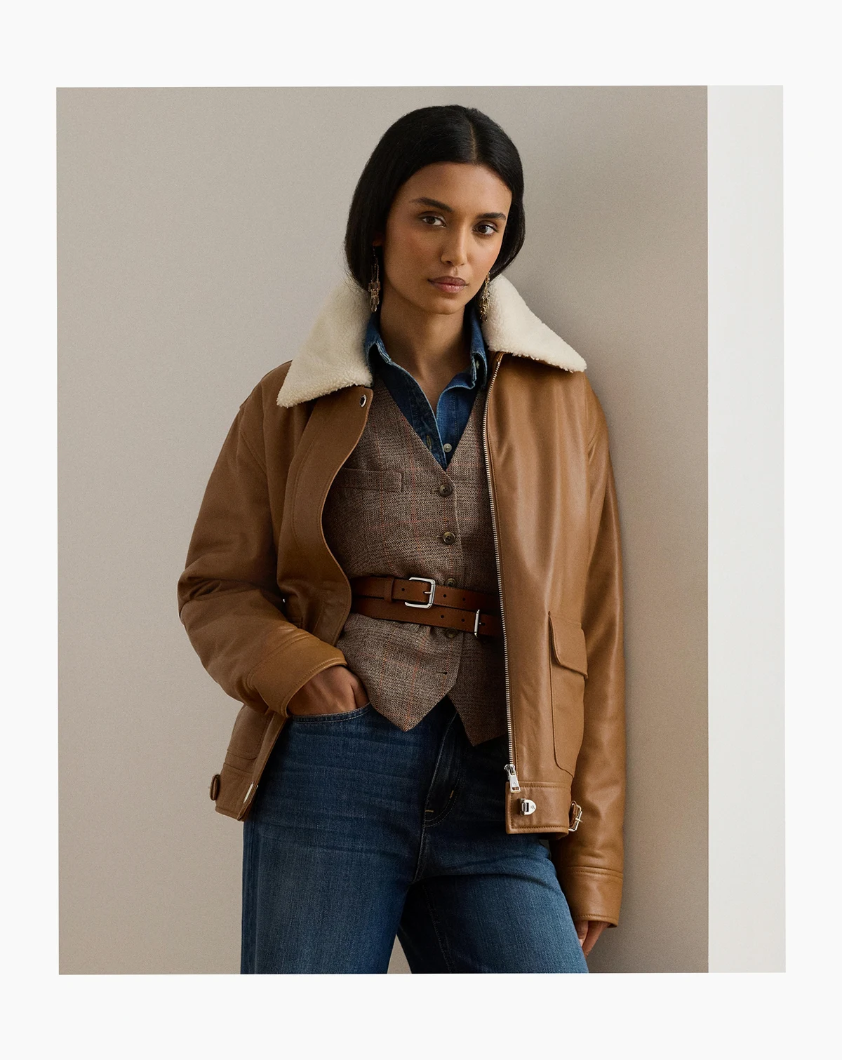 Women's Faux Shearling Trim Jacket