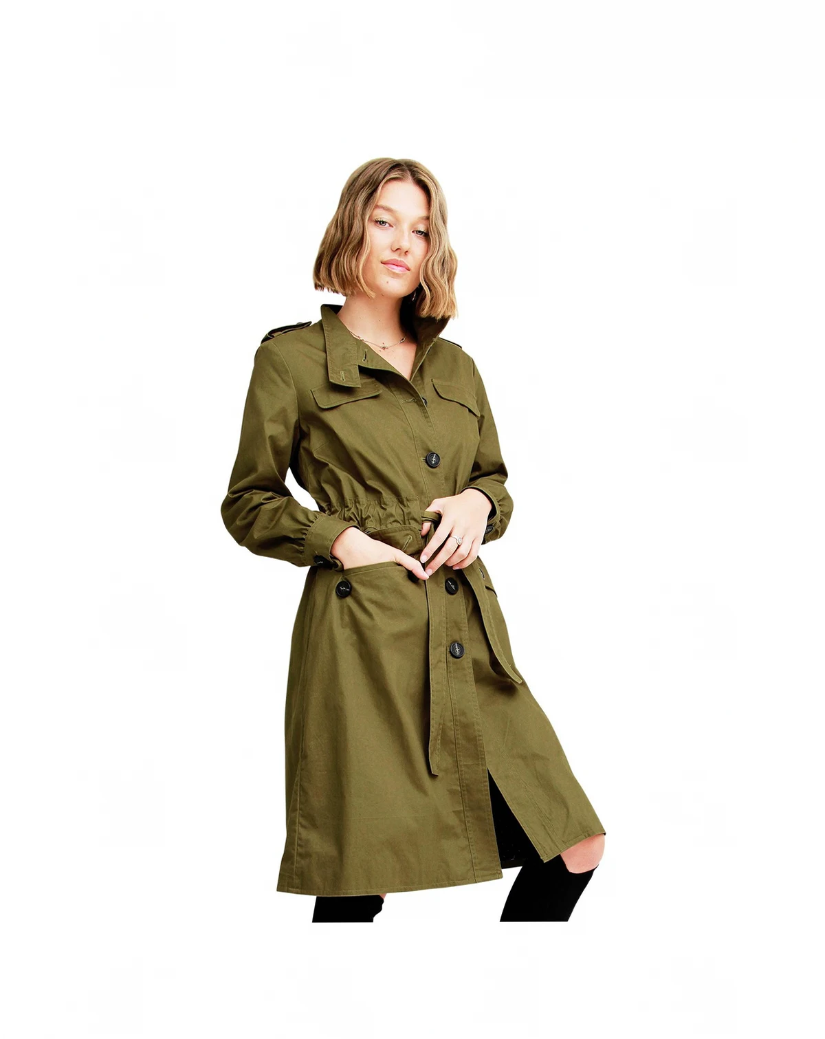 Carlisle Button Front Trench Coat