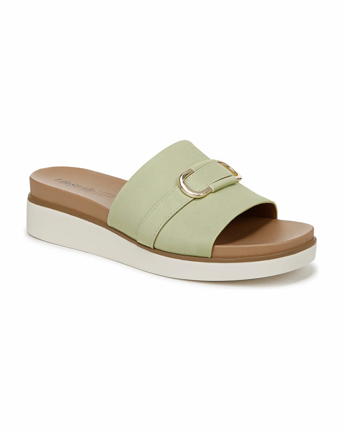 Women's Genevieve Square Open Toe Slide Platform Sandals
