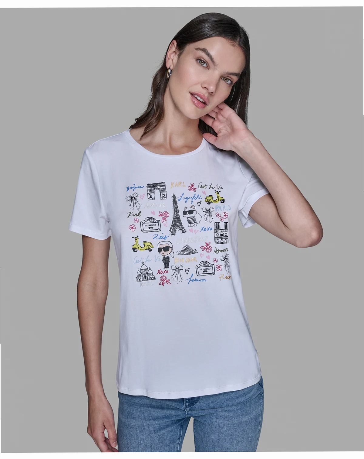 Women's Mixed Motif Printed T-Shirt