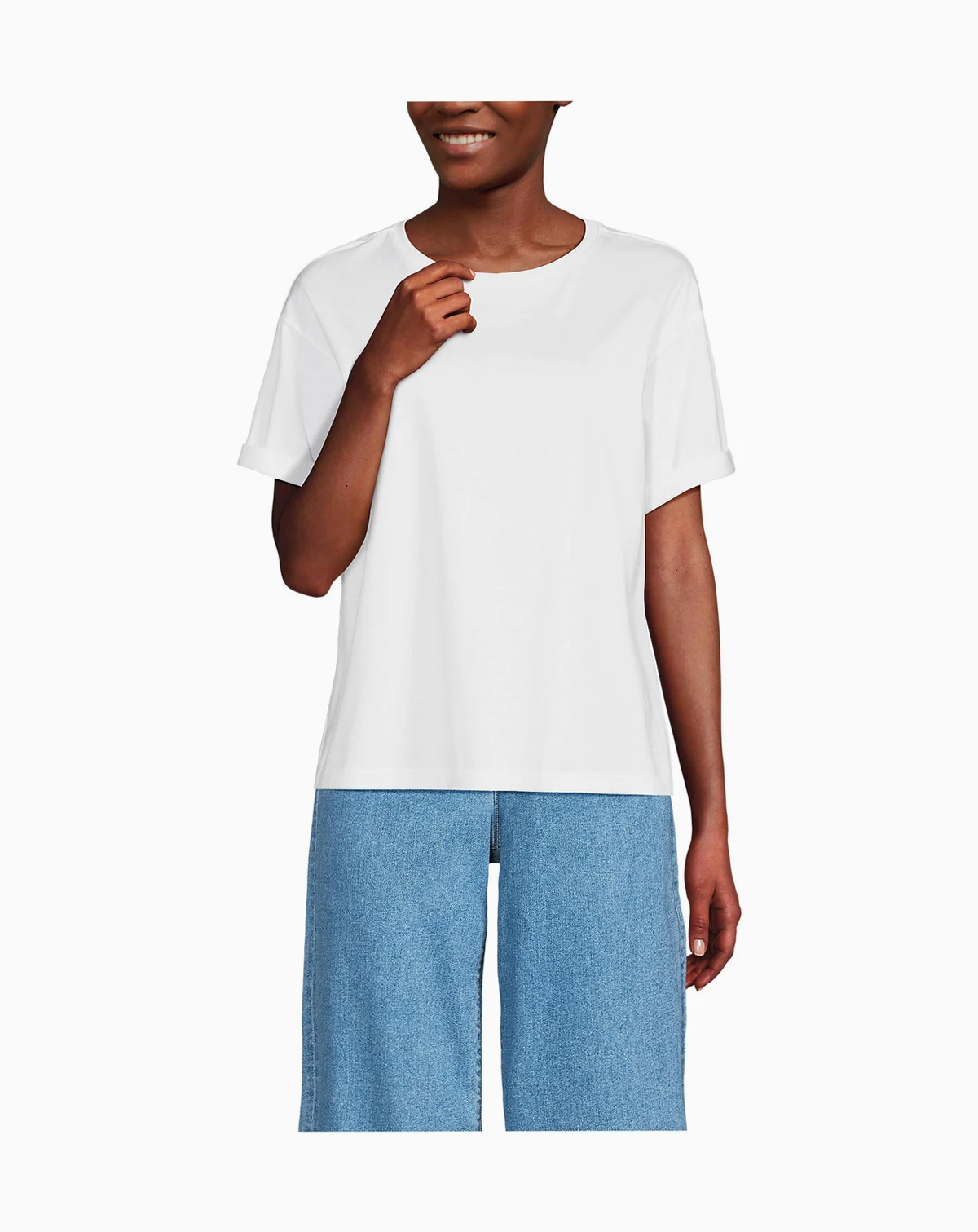 Women's Oversized Supima Short Sleeve Crew Neck T-Shirt
