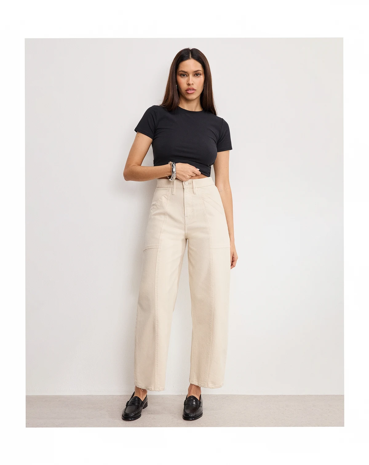 Women's Canvas Cropped Barrel Pants, Regular & Plus Size
