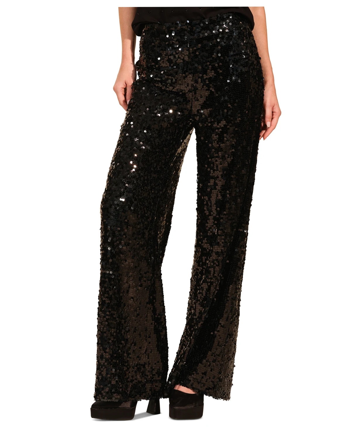 Women's Sequin Wide Leg Pants