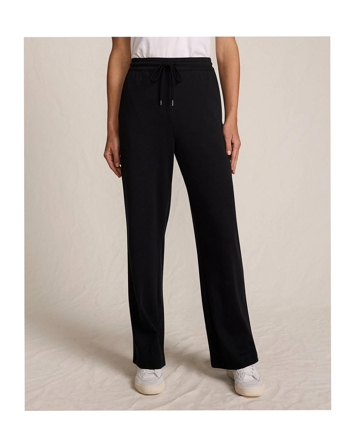Women's Sport Knit High Rise Pull On Relaxed Straight Leg Pants