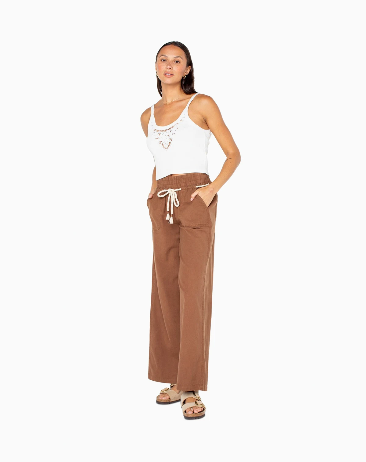 Women's Paddle On Solid Woven Pants