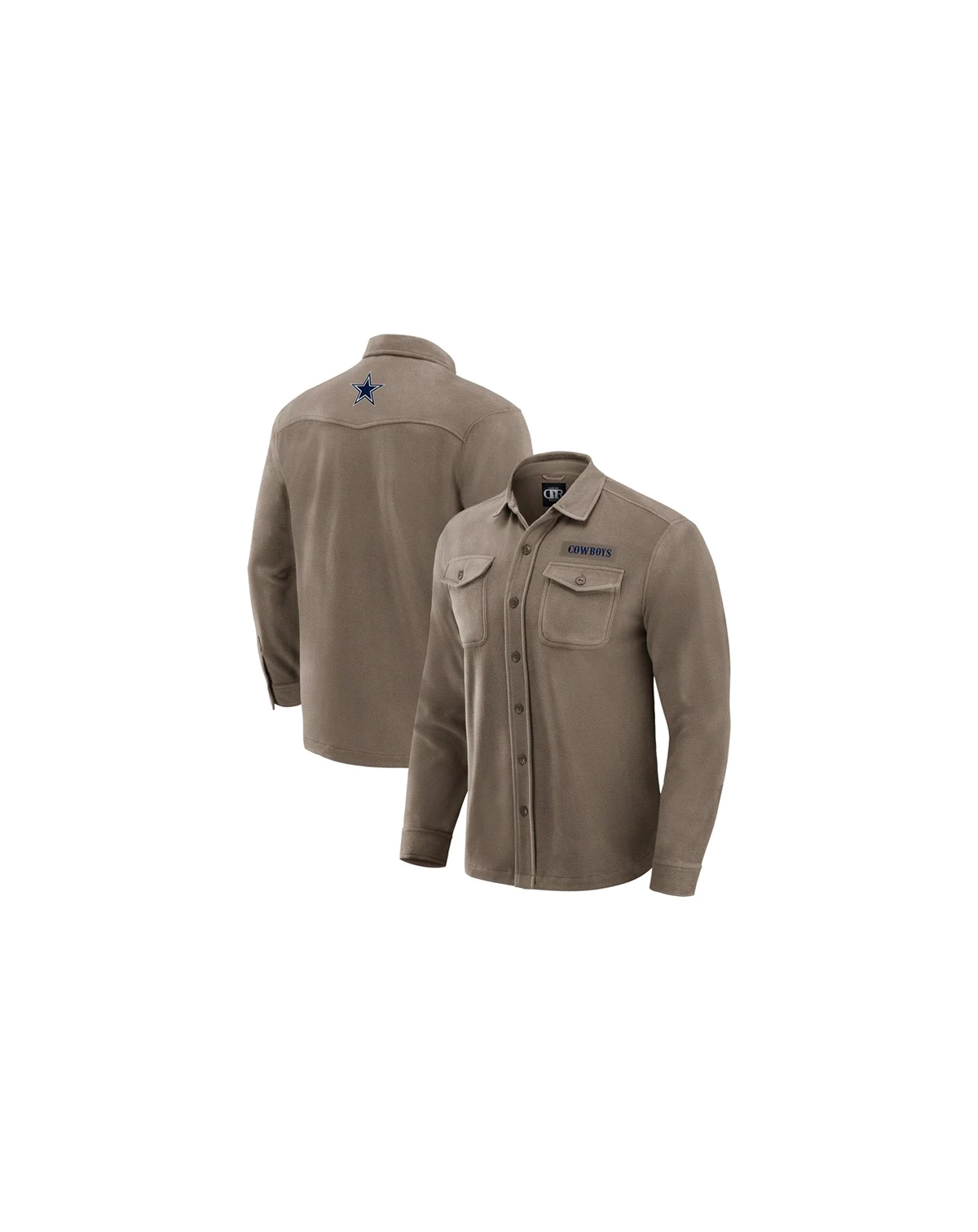 Darius Rucker Collection by Men's Tan Dallas Cowboys Polar Fleece Cozy Button-Up Shirt