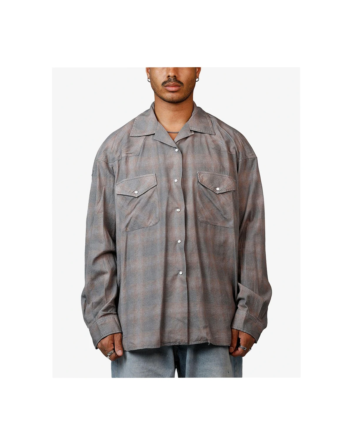 Men's Mem's Faded Print Flannel Shirt