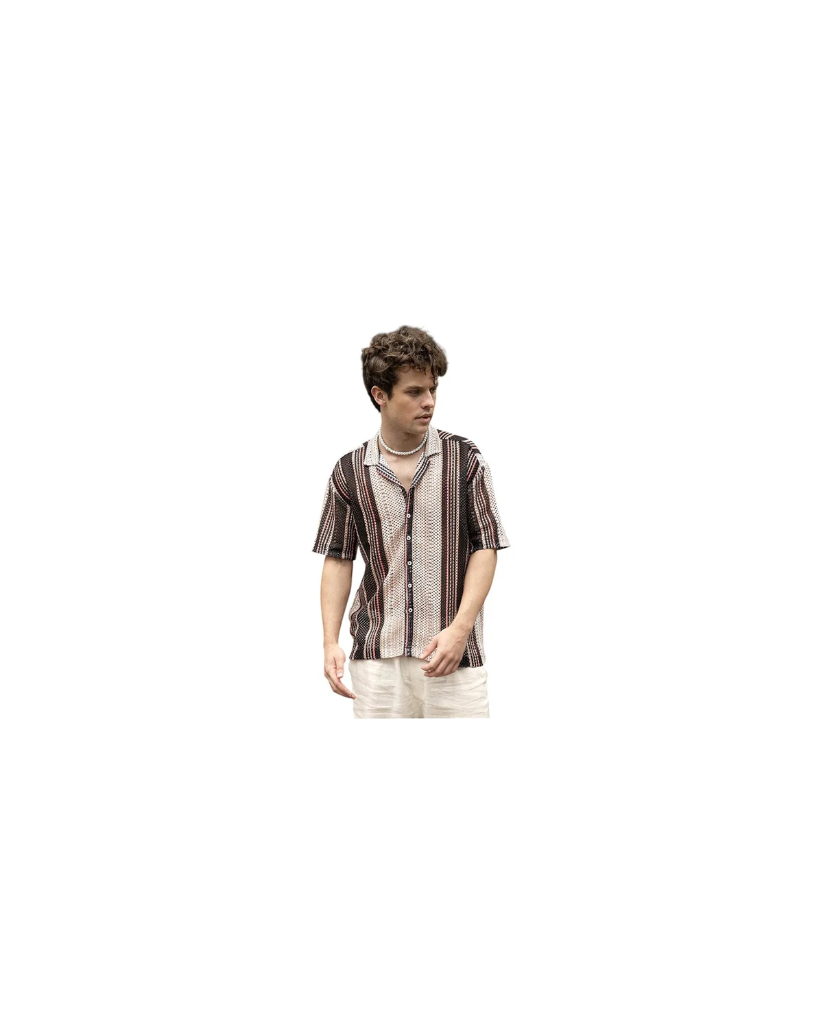 Multitrack Knit Oversized Shirt