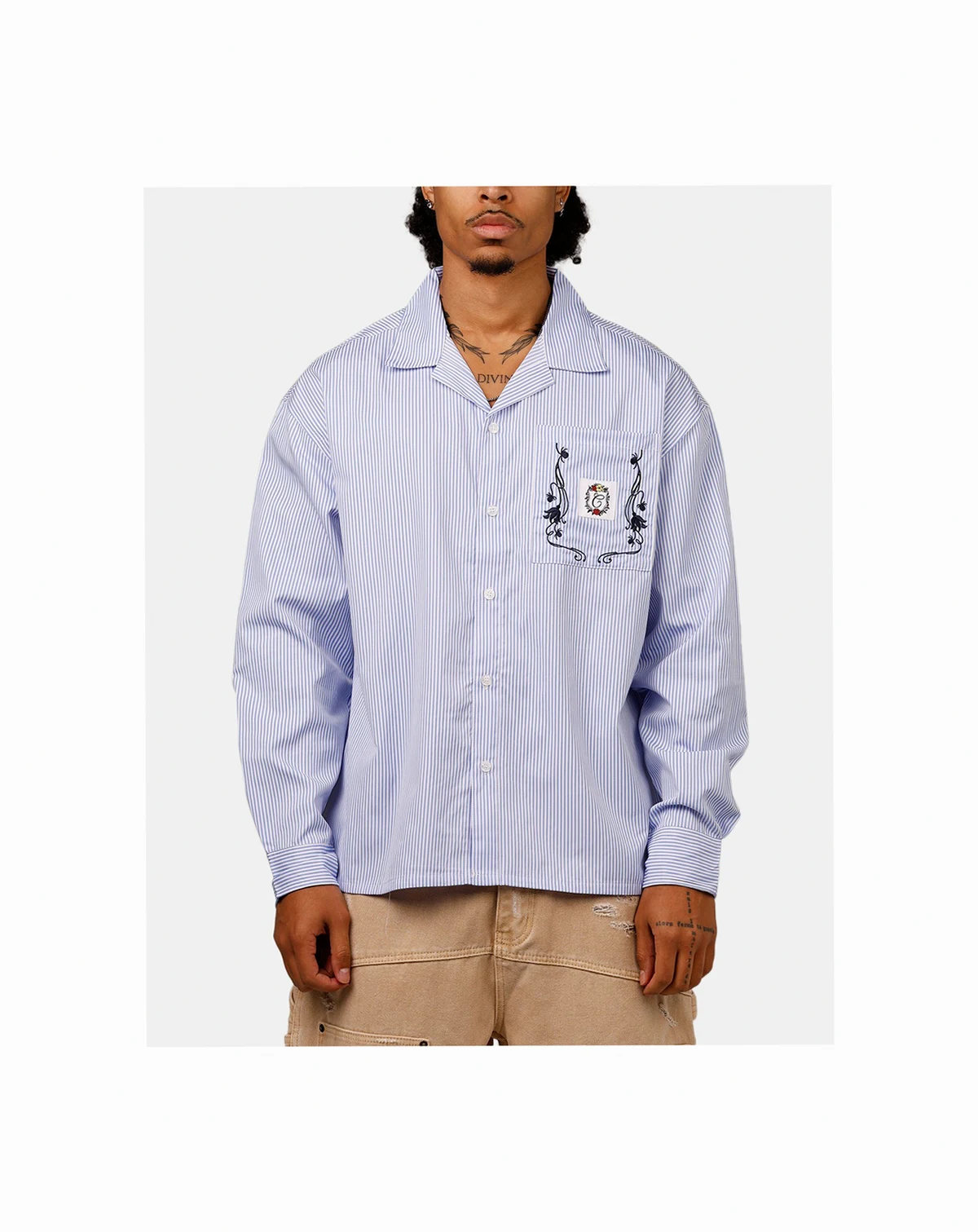 Men's Floral Oversized Button Up Shirt