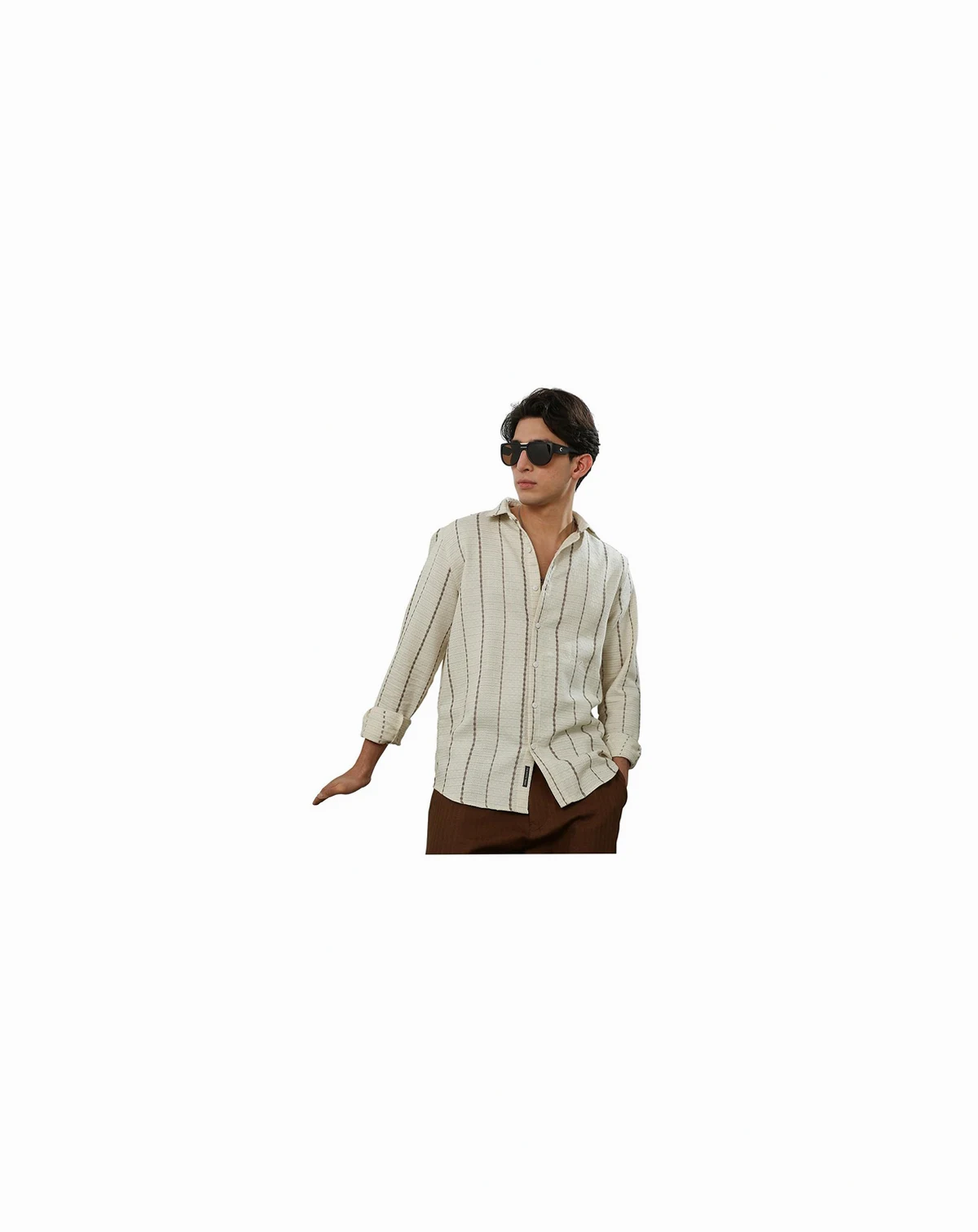 Men's Textured Striped Shirt