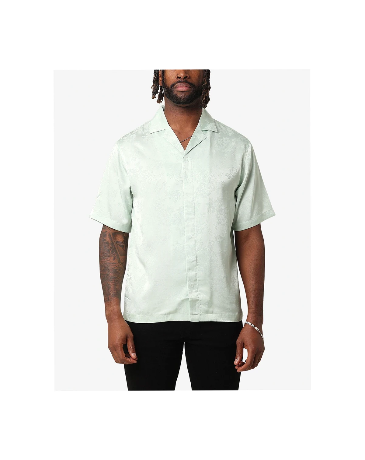 Men's Carry Satin Button Up