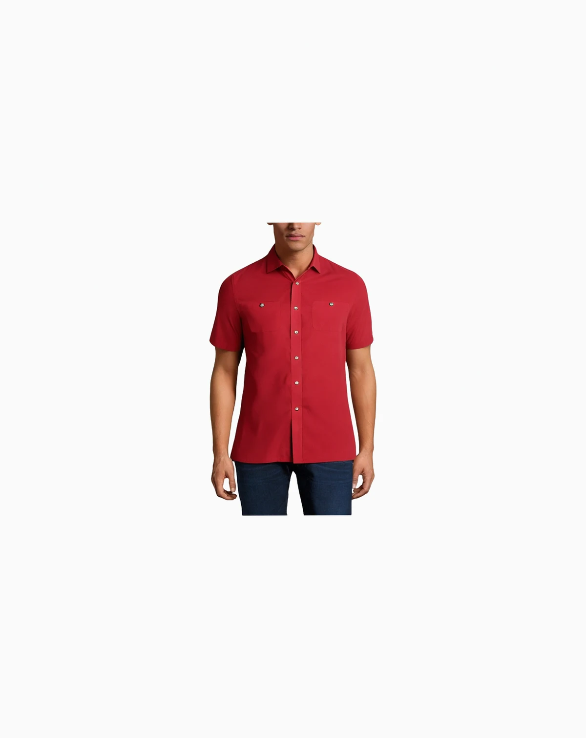 Big & Tall Solid Wrinkle-Resistant Short Sleeve Button Down
