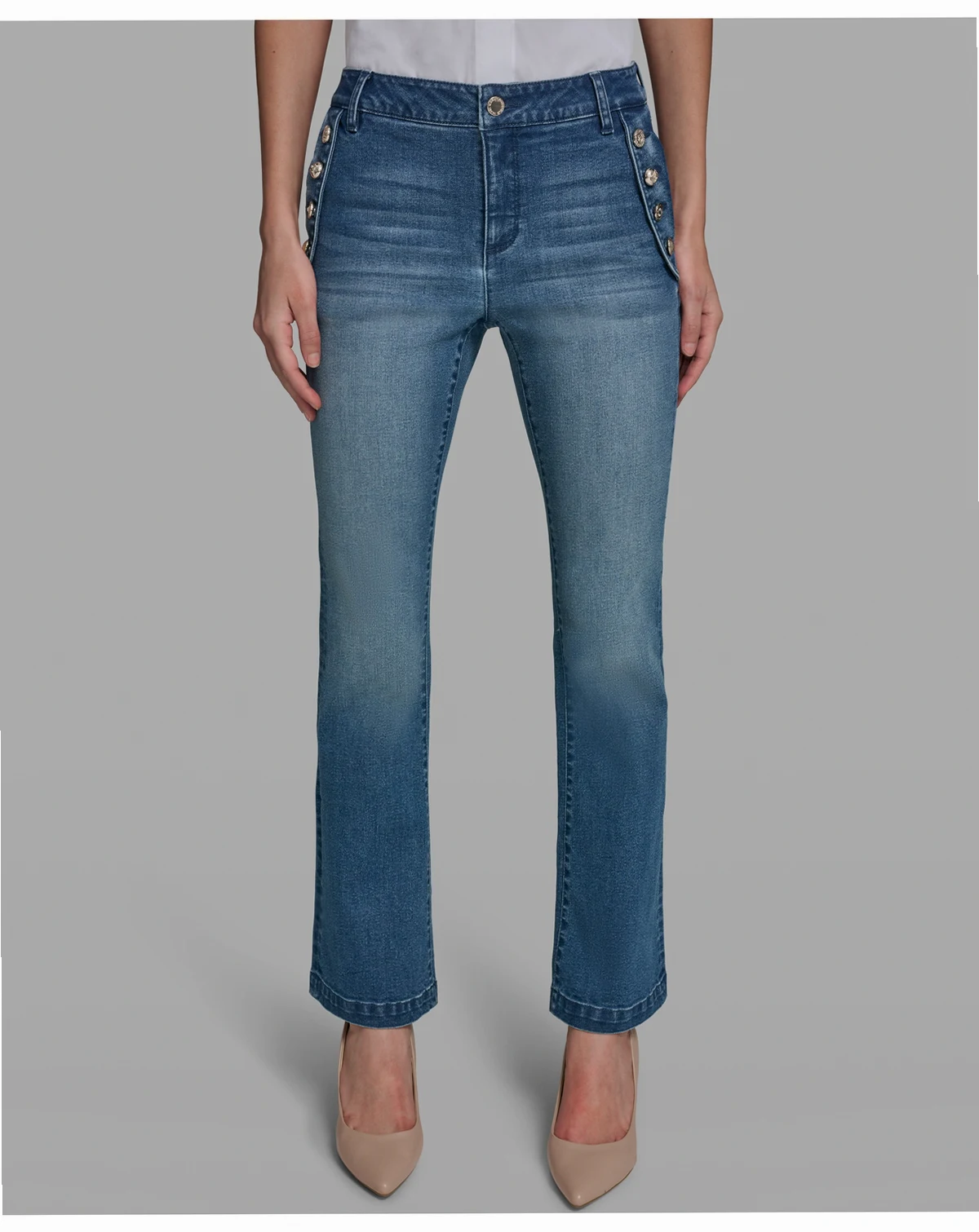 Women's Mid-Rise Sailor Flare Jeans