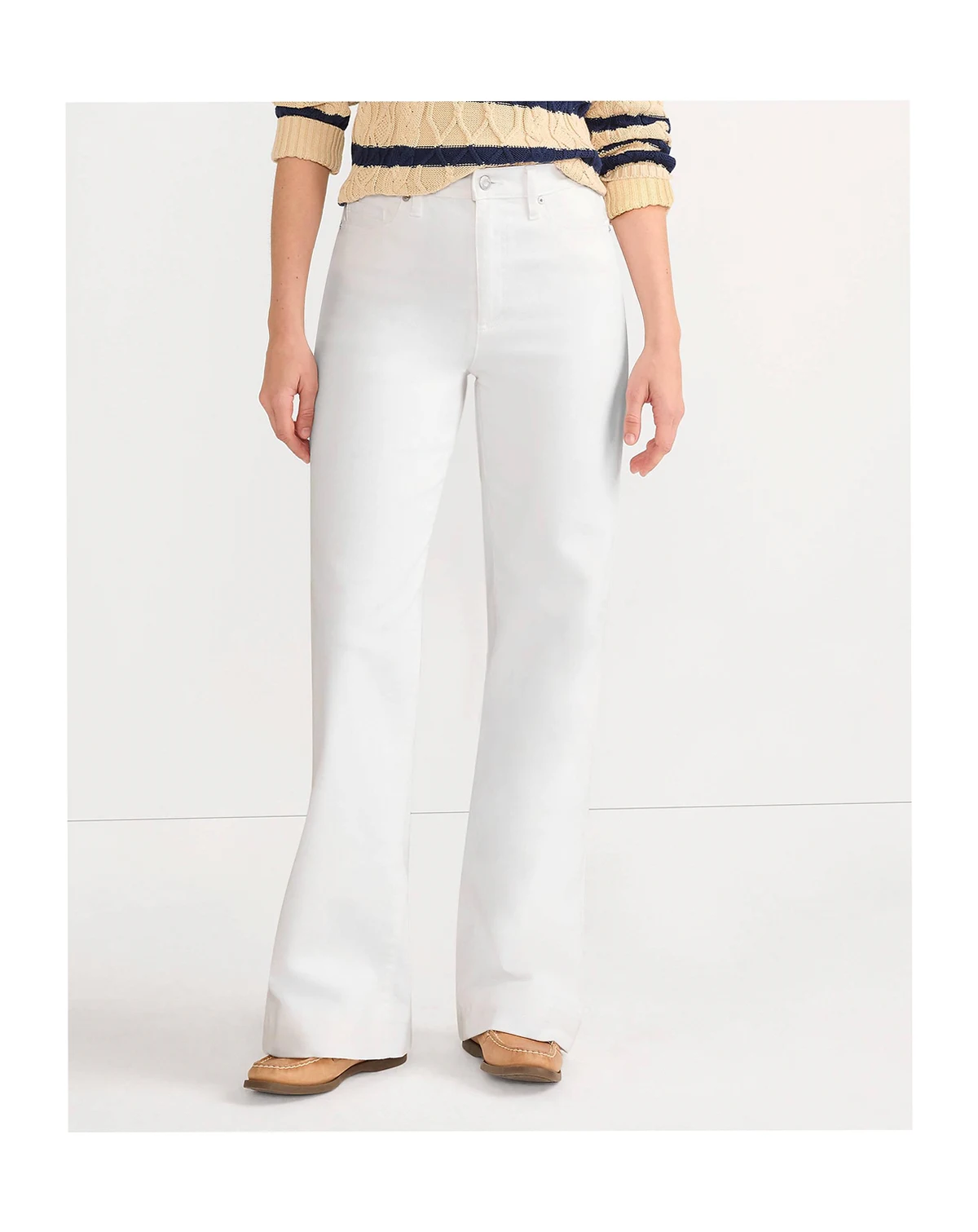 Petite High Rise Wide Leg Denim Jeans