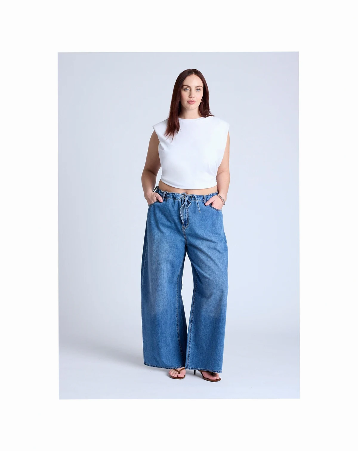 Women's Drawstring Waist Lightweight Jean