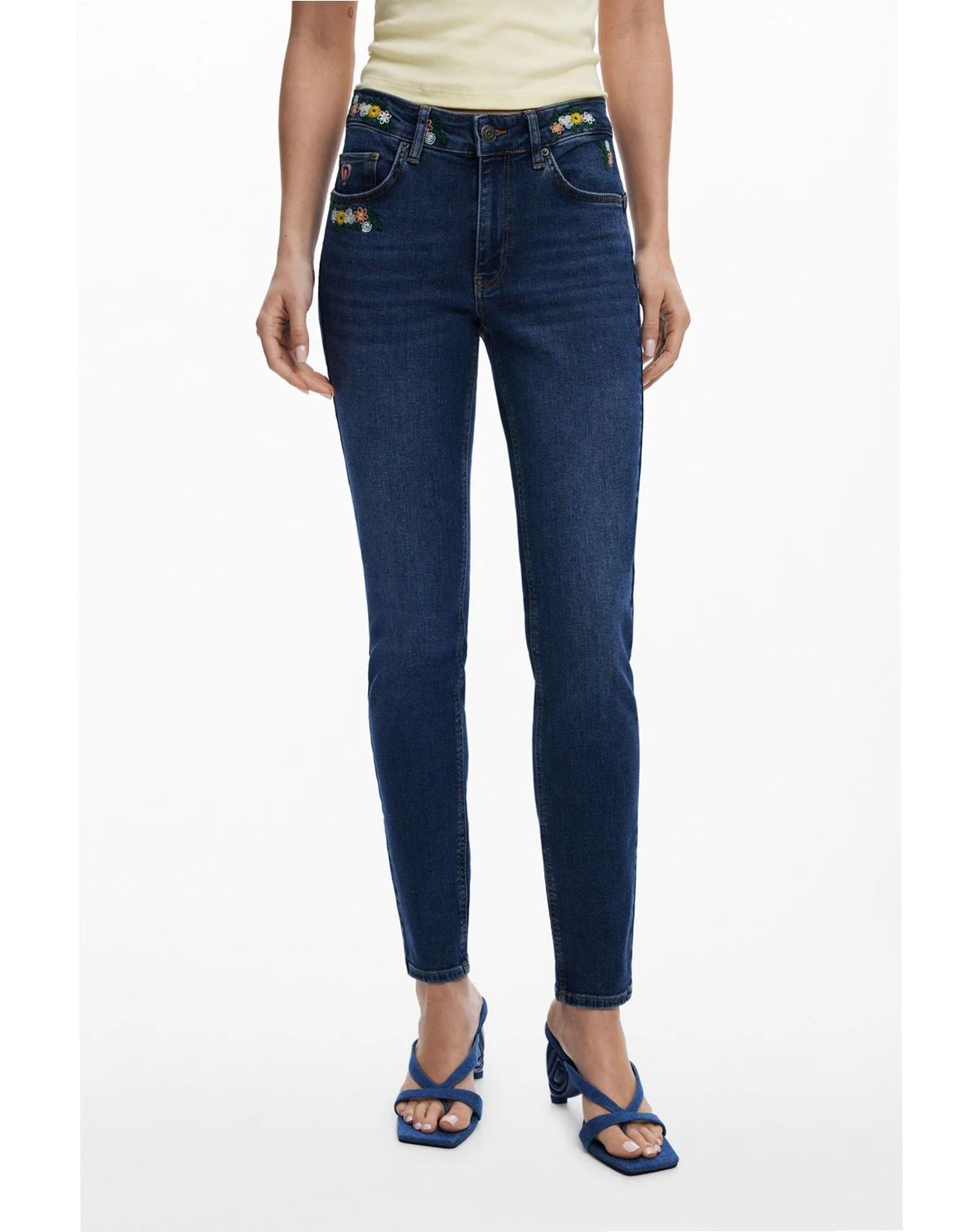 Women's Floral Skinny Jeans