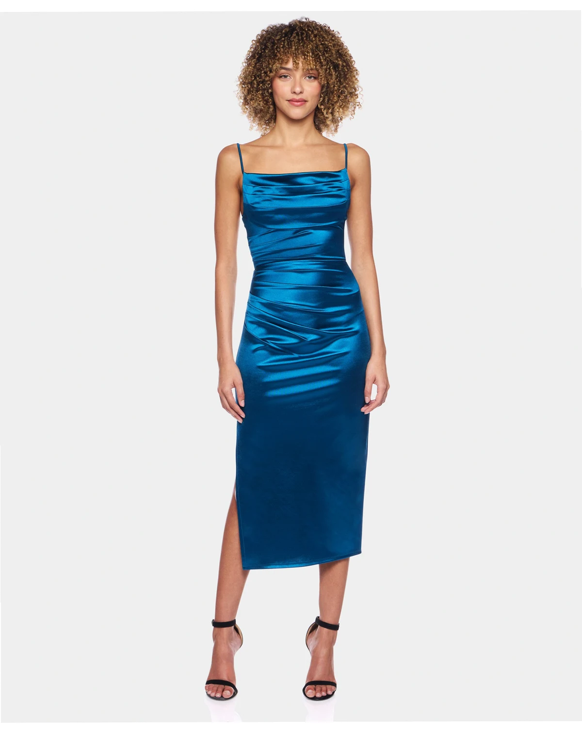Juniors' Strapped Cowl Neck Dress