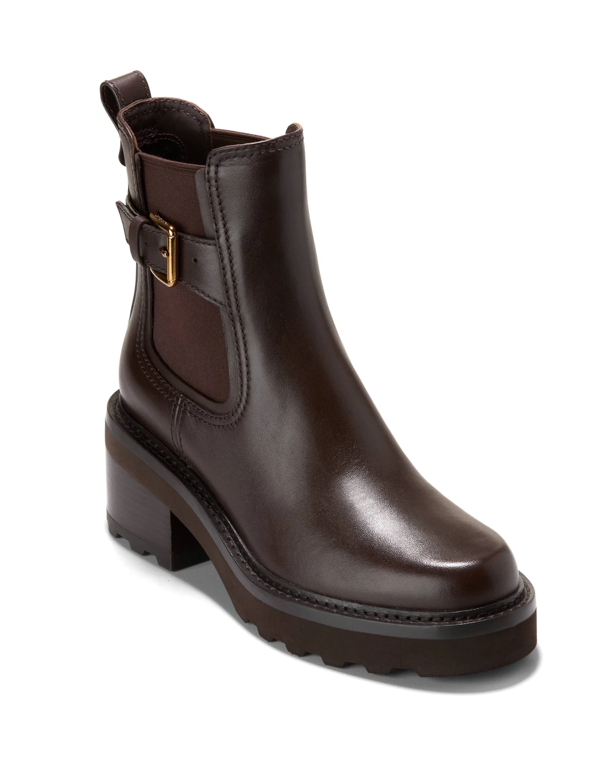 Women's Shibley Almond Toe Lug Buckle Booties