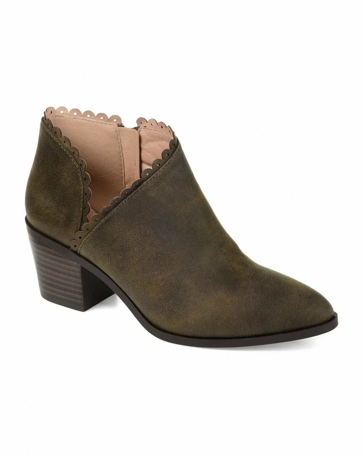 Women's Tessa Scalloped Block Heel Booties