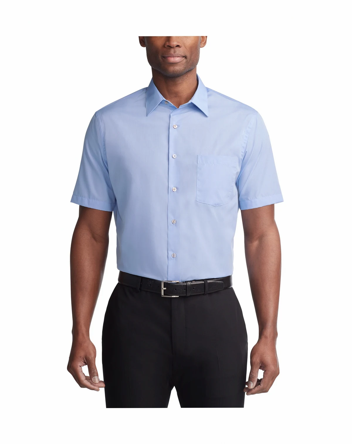 Poplin Solid Short-Sleeve Dress Shirt