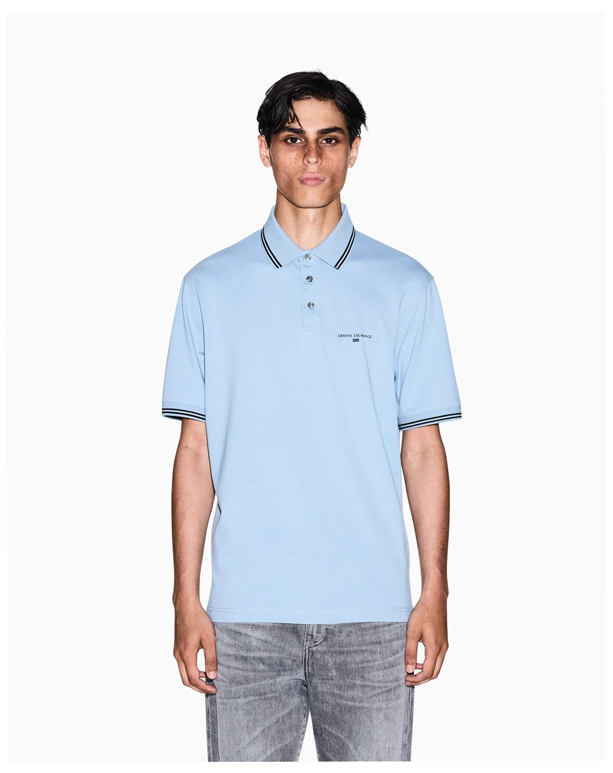 Men's Jersey Collar Tipping Polo Shirt