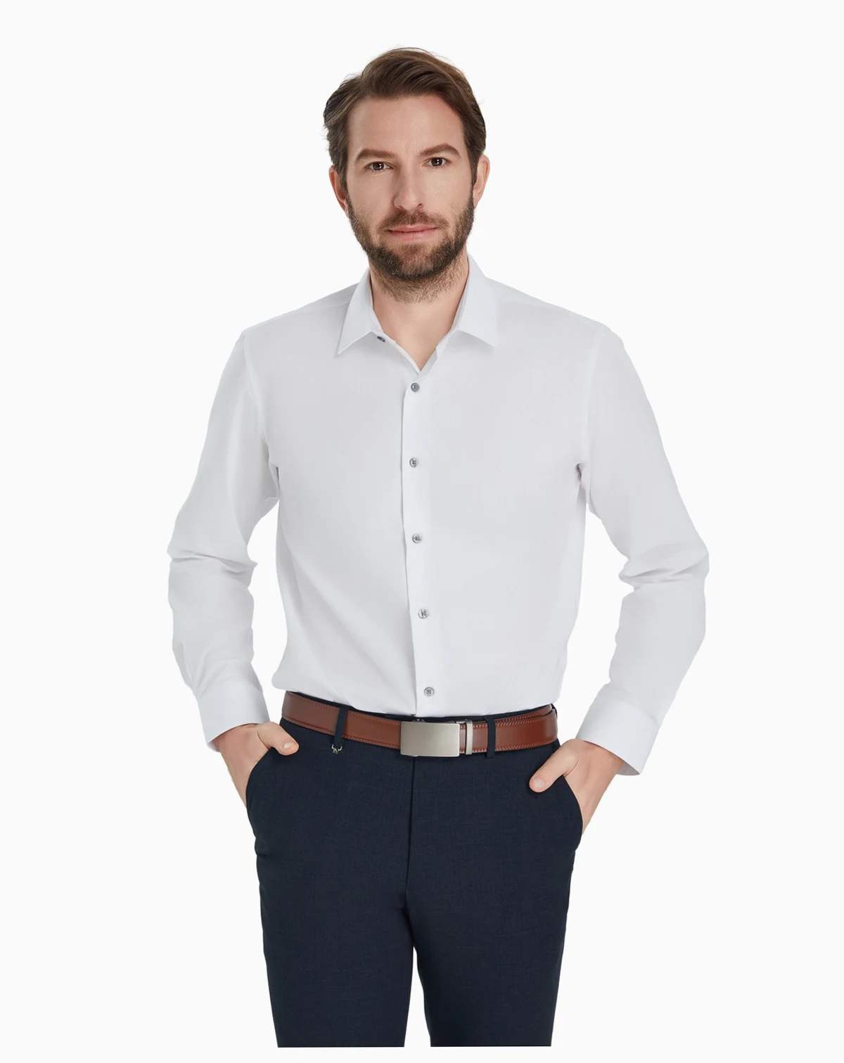 Men's Slim-Fit Solid Dress Shirt, Macy's Exclusive