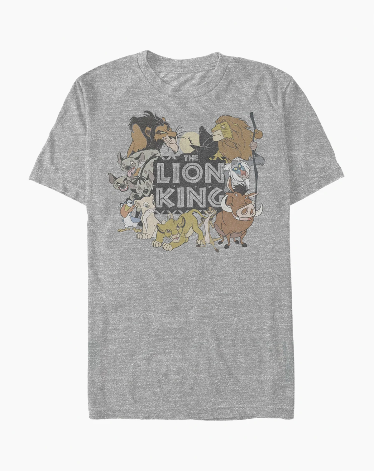 Disney Men's Lion King Main Cast Movie Logo, Short Sleeve T-Shirt
