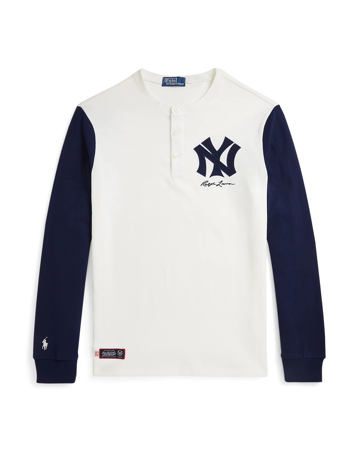 Men's Long Sleeve Yankees Henley T-Shirt