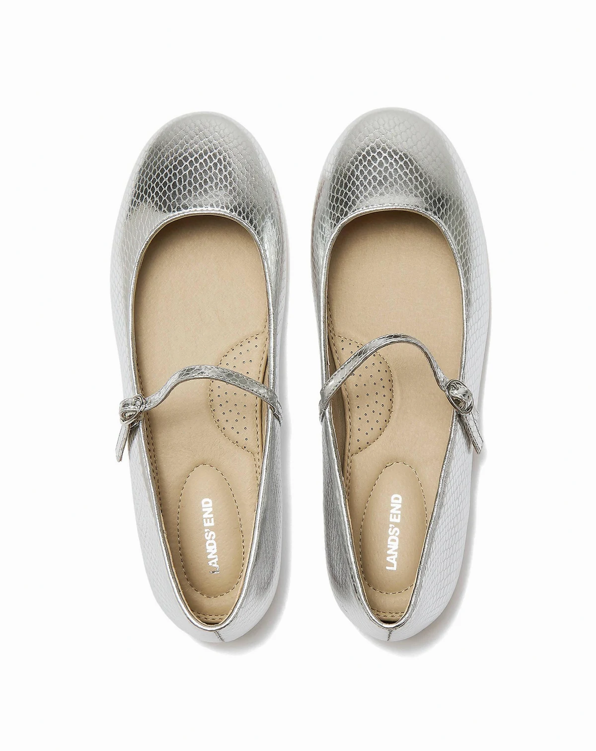Women's Classic Metallic Mary Jane Flats