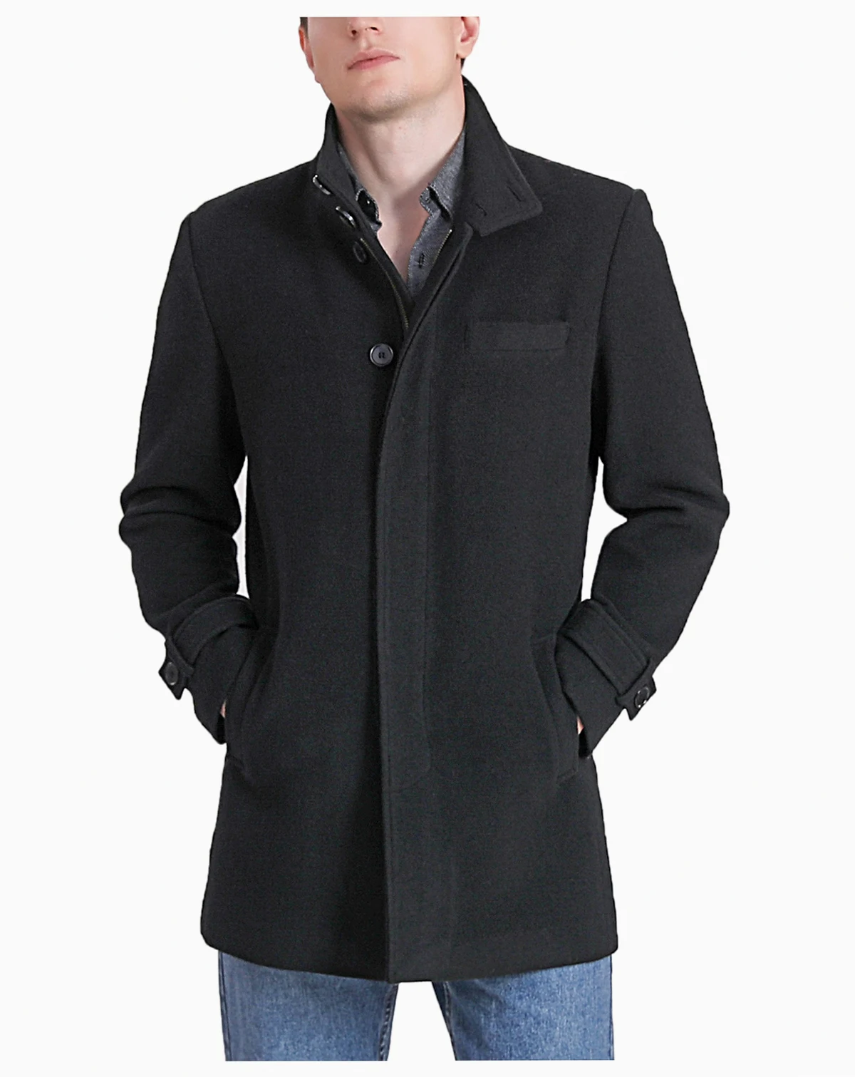 Men Owen Wool Blend Car Coat