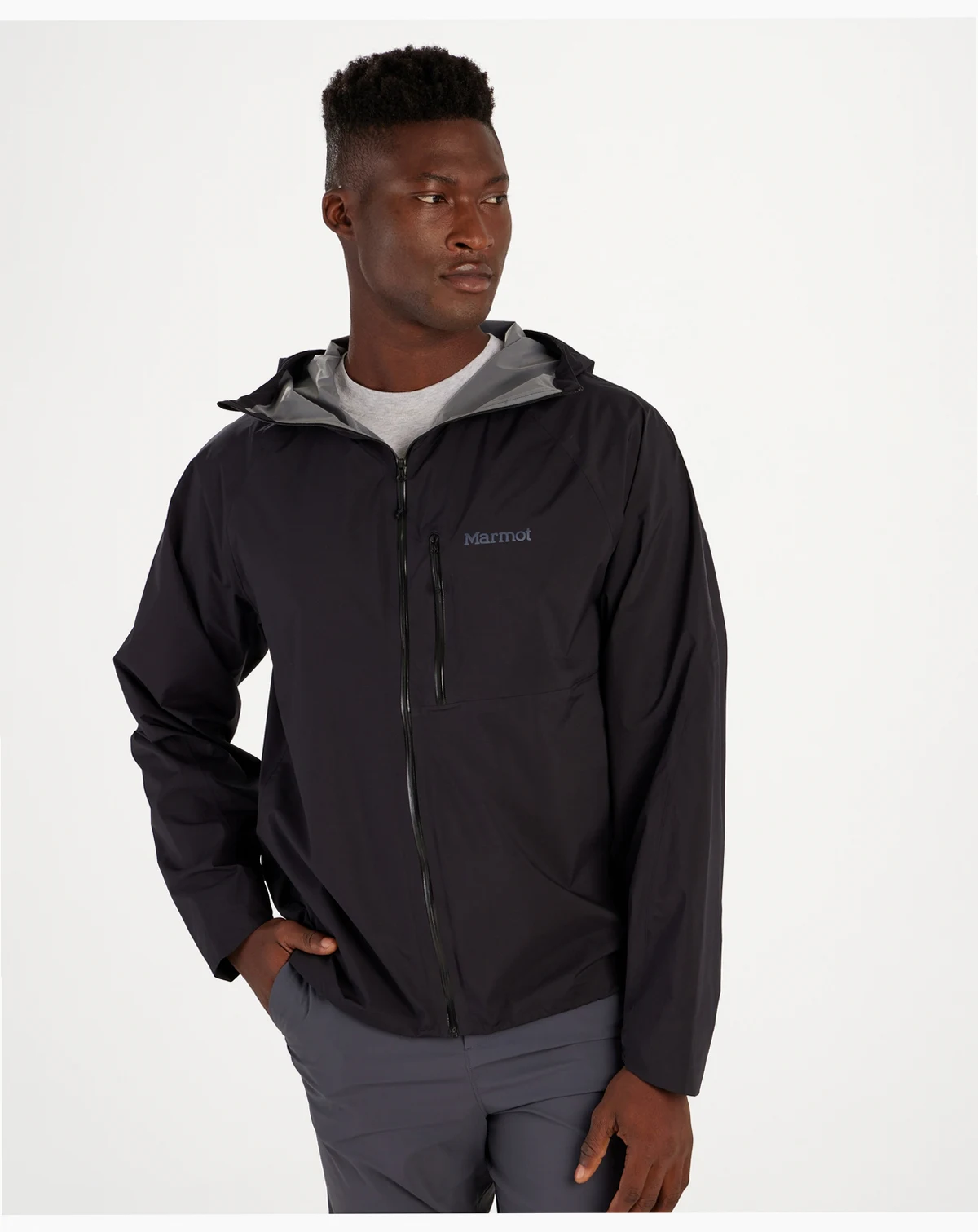 Men's Superalloy Hooded Packable Rain Jacket