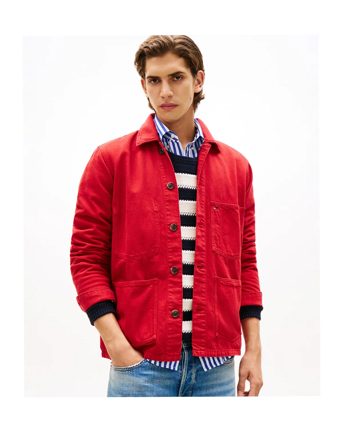 Men's Spread Collar Chore Jacket