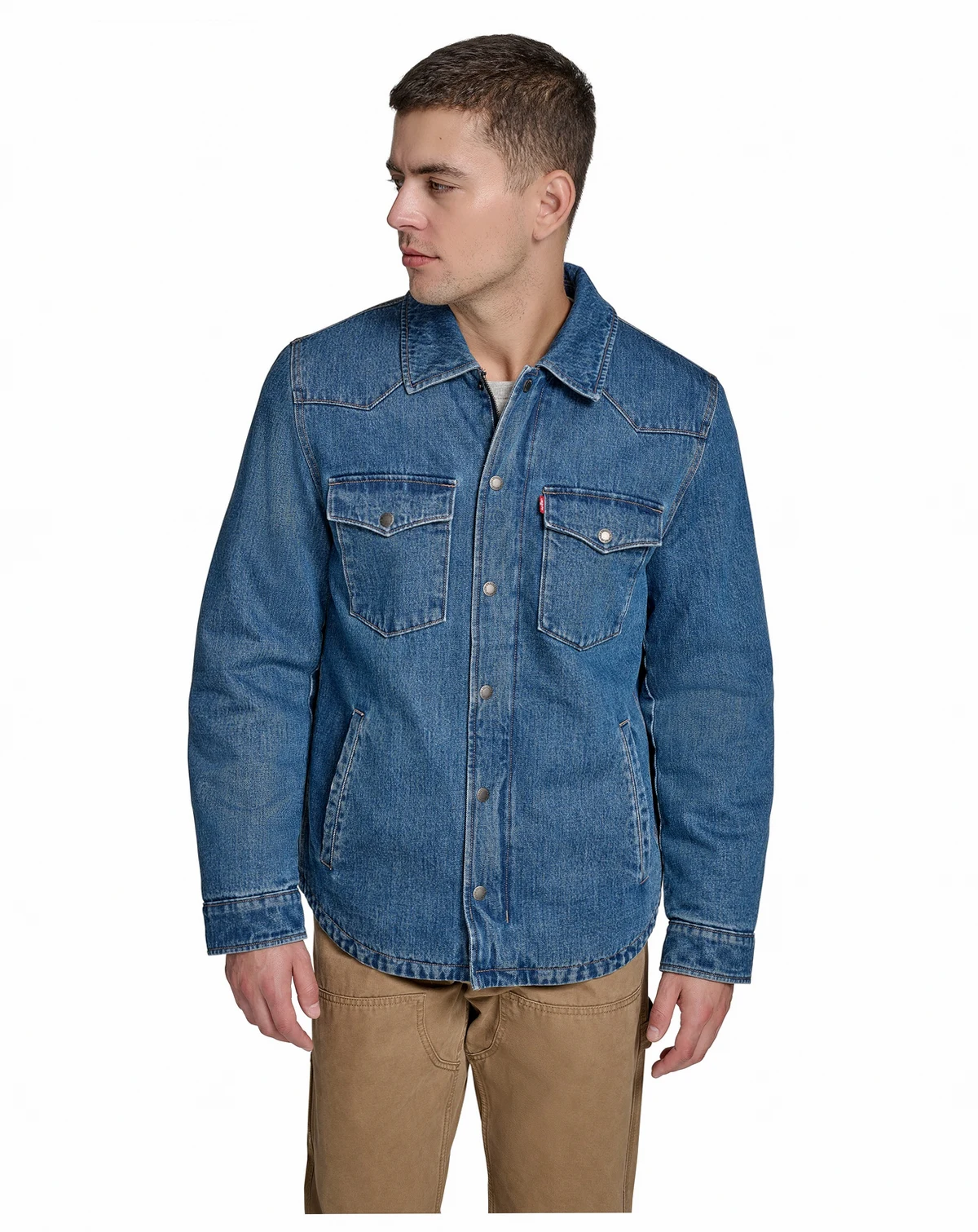 Men's Denim Filled Shacket