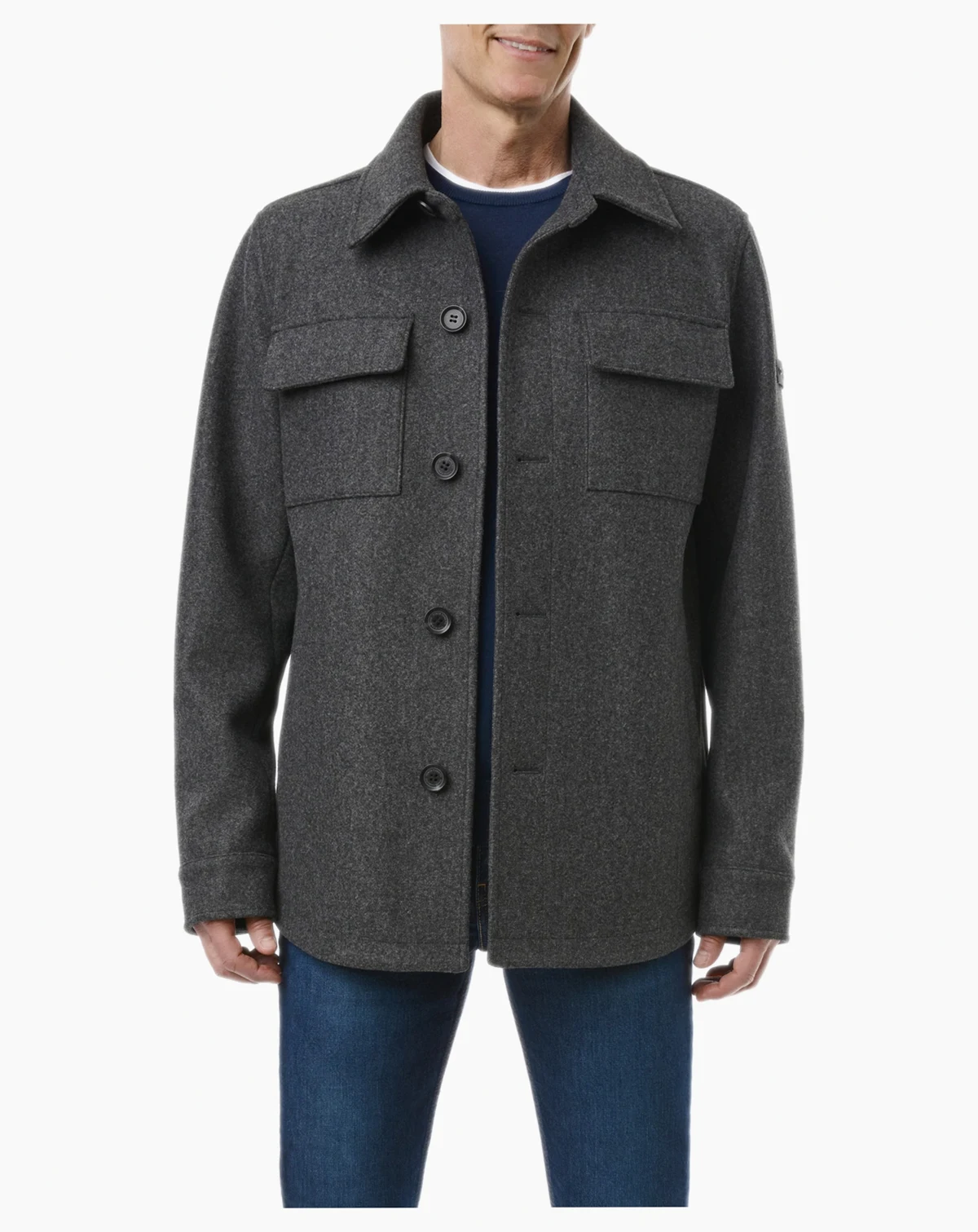 Men's Single Breasted Shirt Jacket