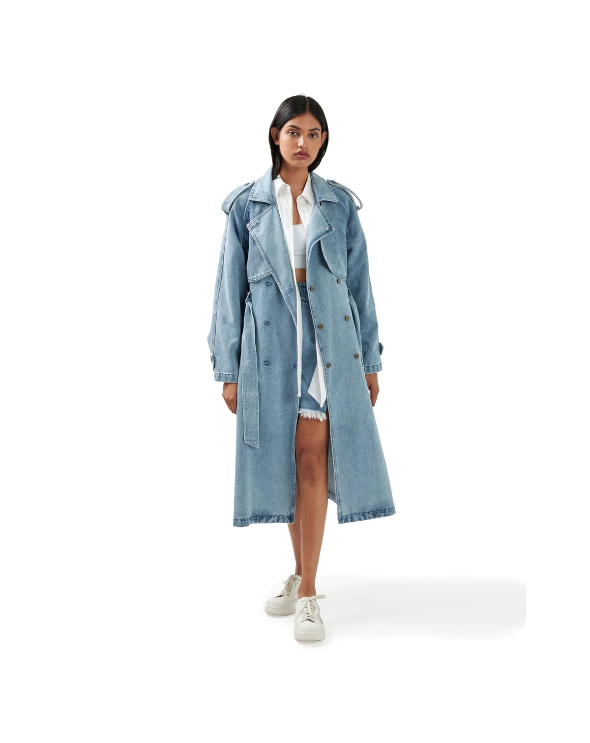 Wild Skies Denim Trench