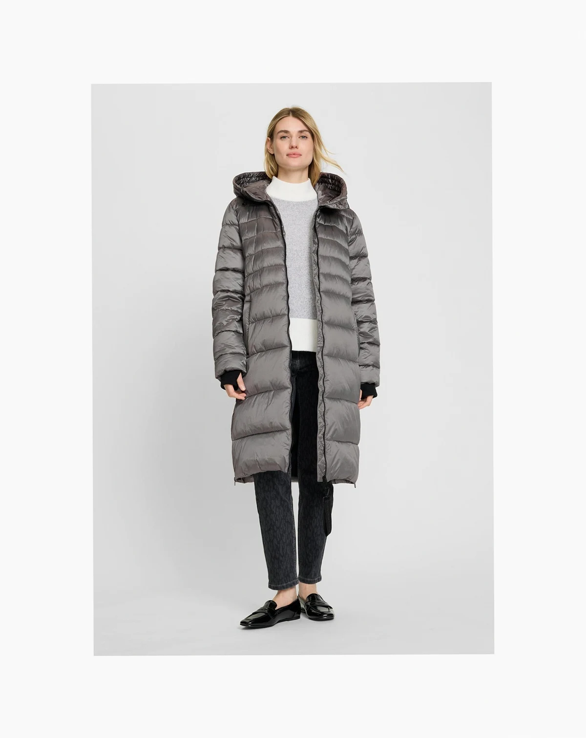 Women's Longline Hooded Puffer Coat