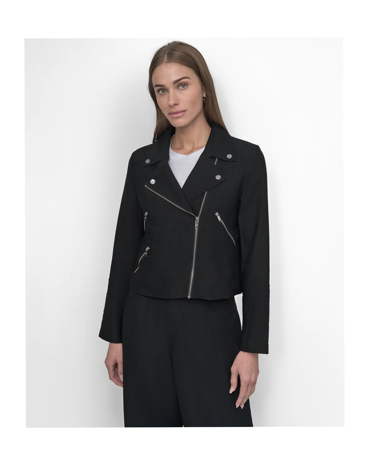Women's Zipper Detailed Crinkle Jacket