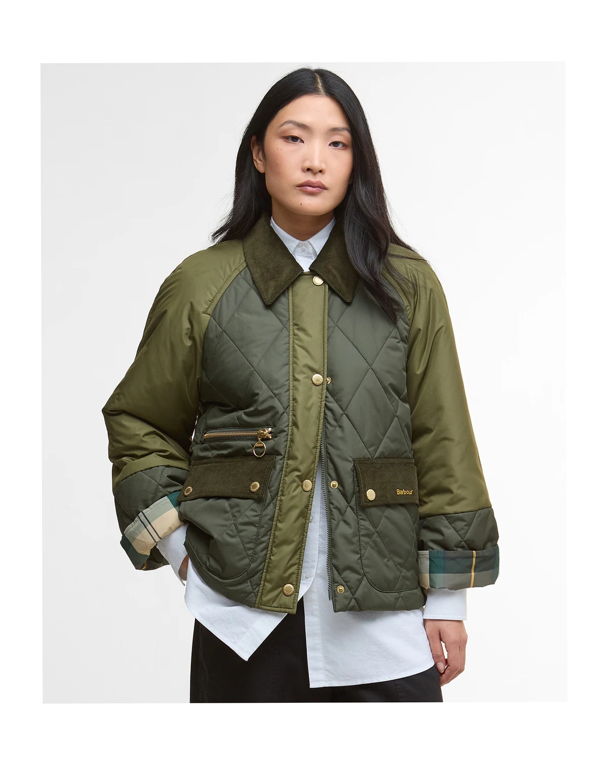 Women's Martha Corduroy-Collar Quilted Jacket