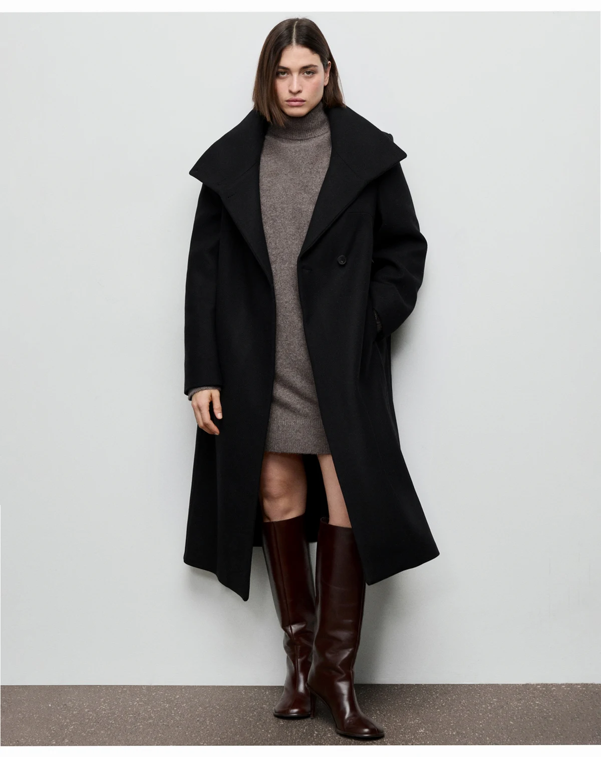 Women's Belted Manteco Wool Coat