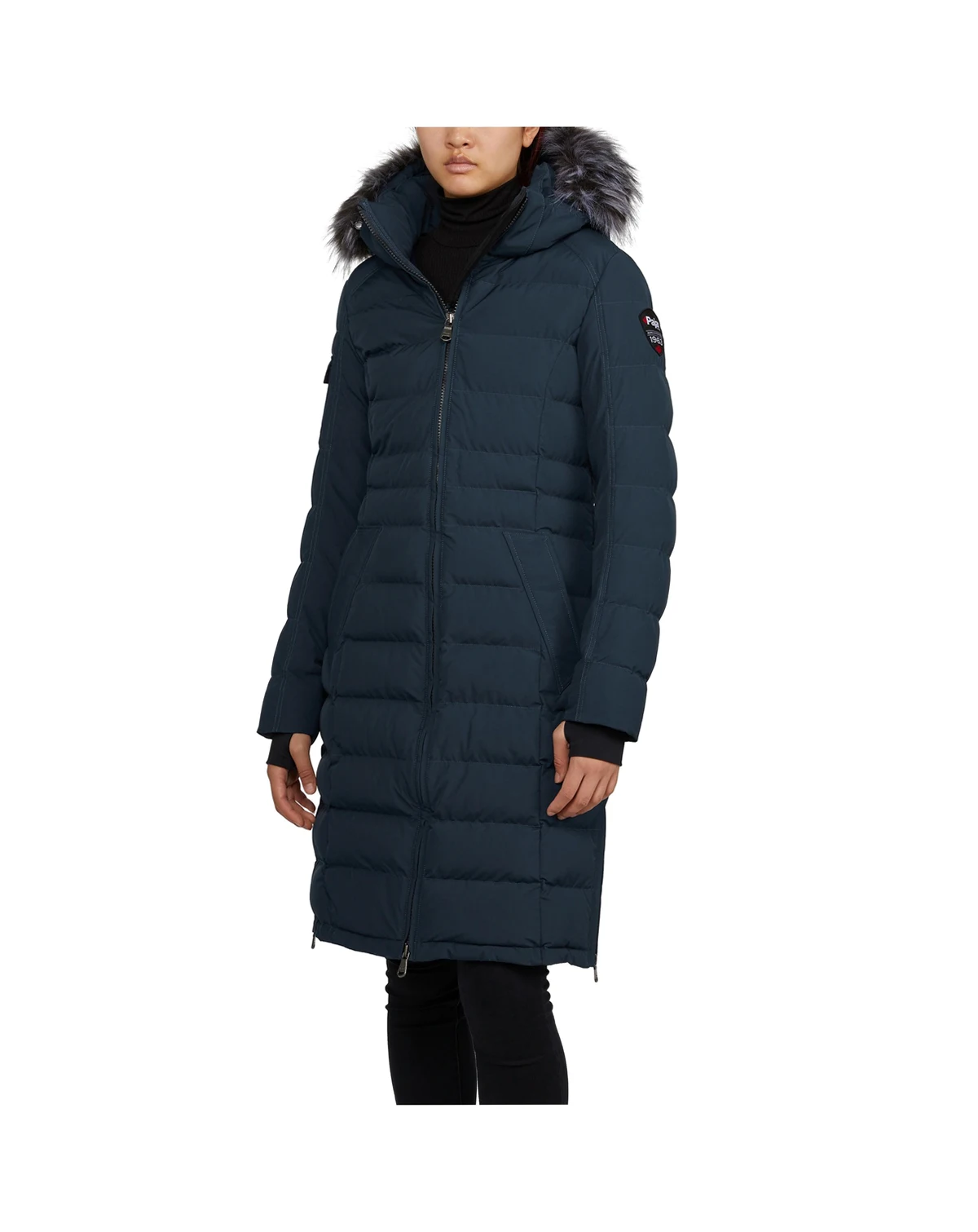 Women's Venice Long Puffer with Removable Faux Fur Trim