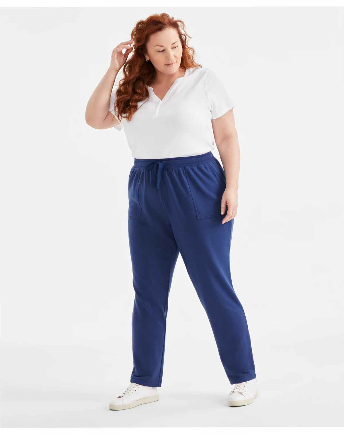 Plus Size Luxsoft Fleece Drawstring Pants, Macy's Exclusive