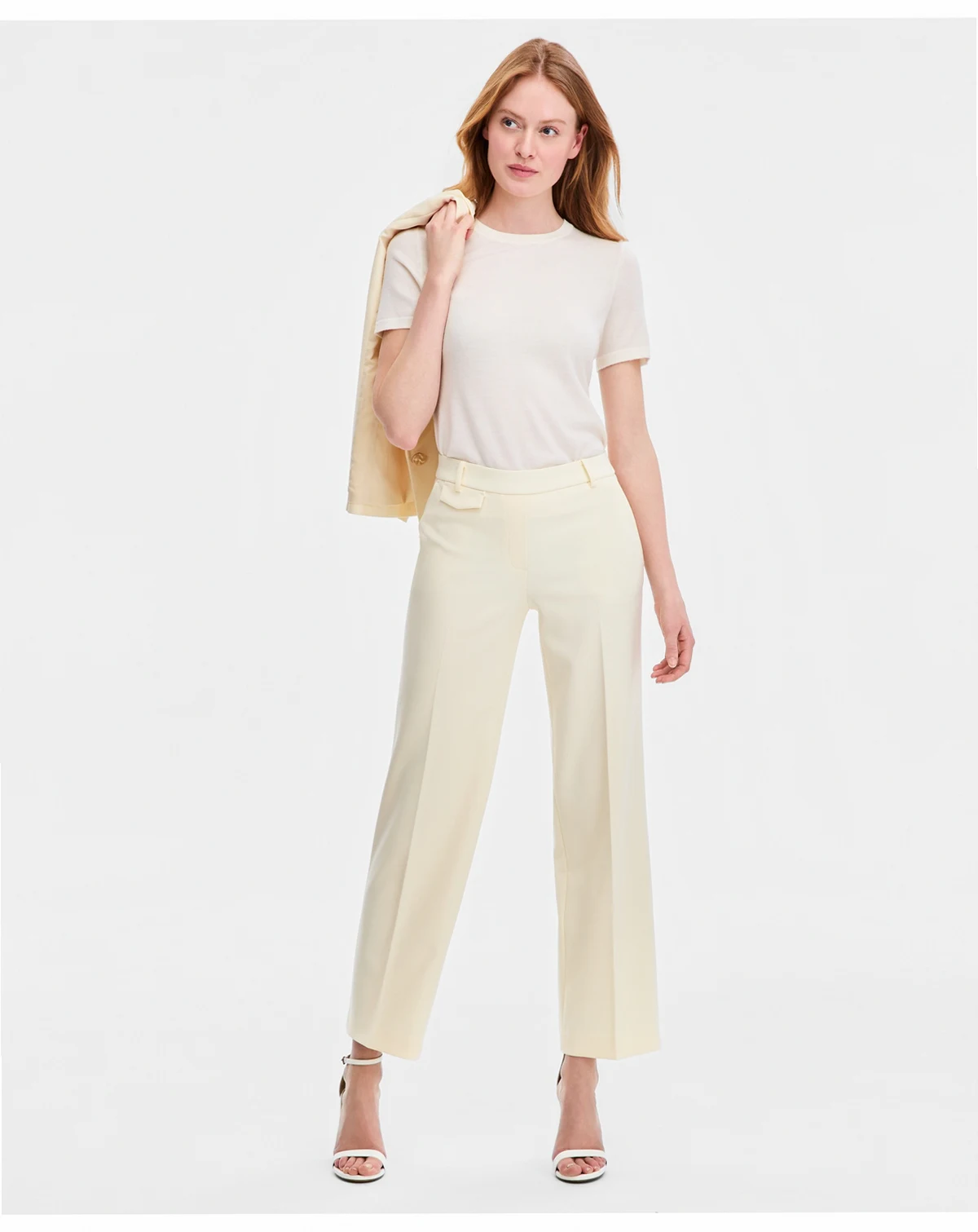 Petite Liberty Stretch High-Rise Wide-Leg Pull-On Pants