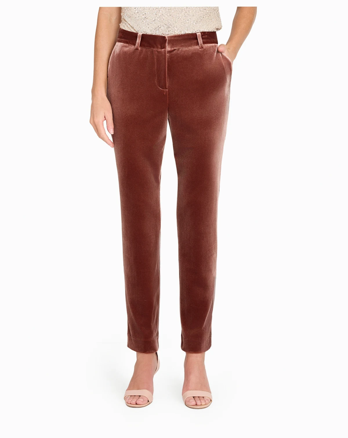 Women's Ankle-Length Velvet Pants