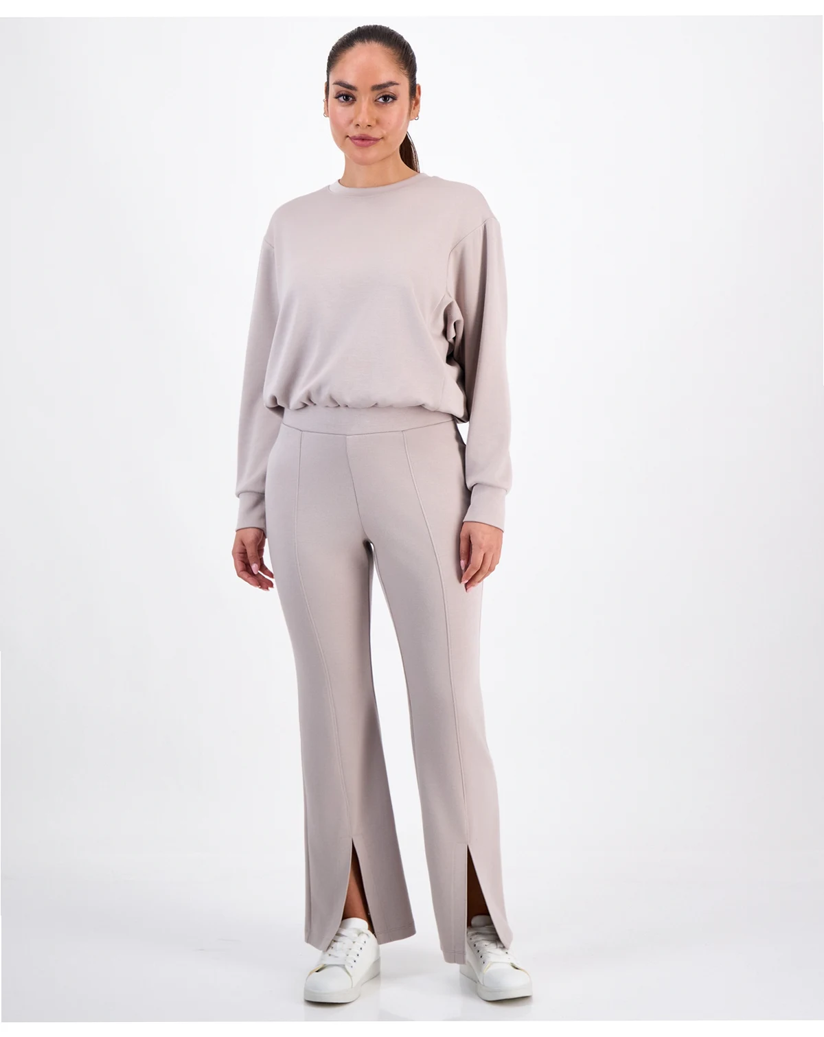 Petite Pull-On Flare-Slit-Hem Sweatpants, Macy's Exclusive