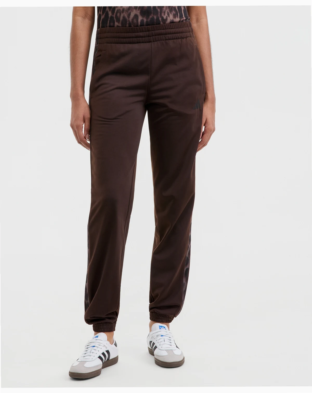 Women's Animal-Print 3-Stripes Tricot Pants