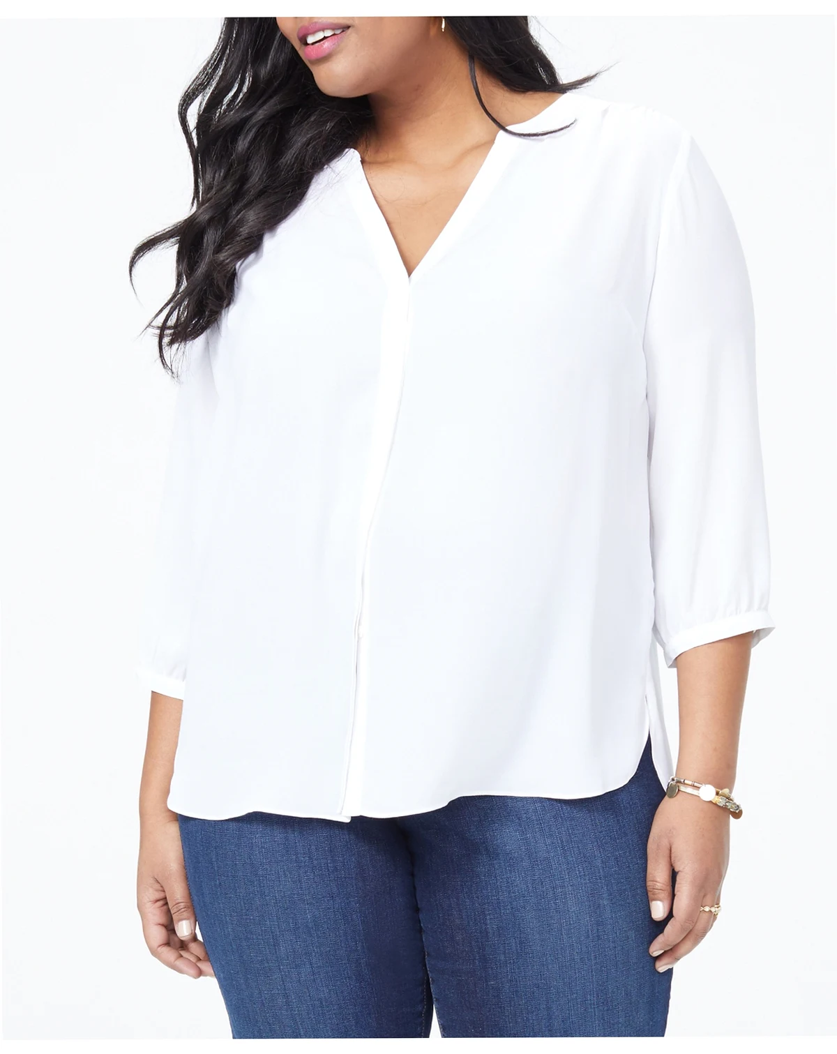 Plus Size Pintuck Blouse