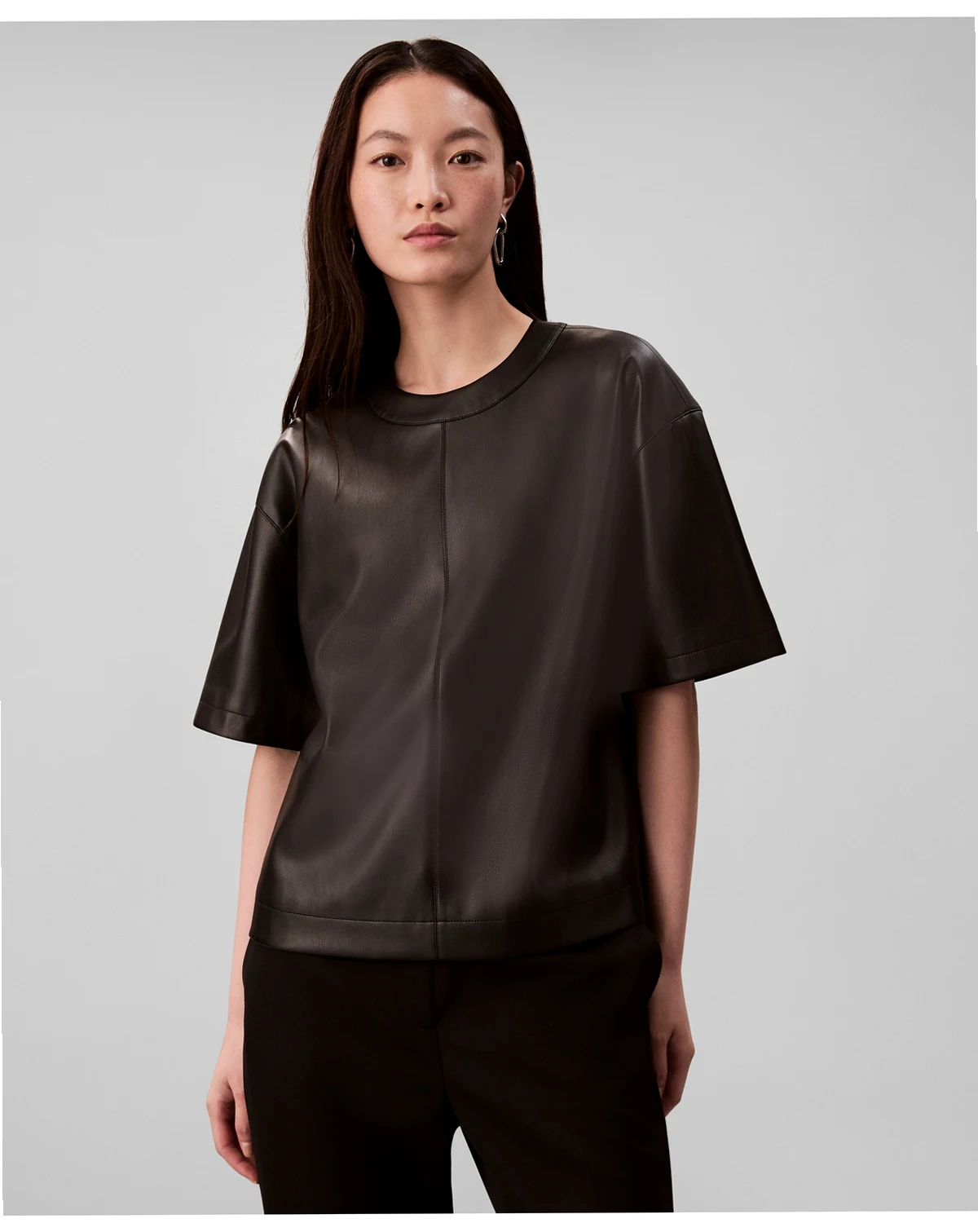 Women's Crinkled Relaxed Fit Top