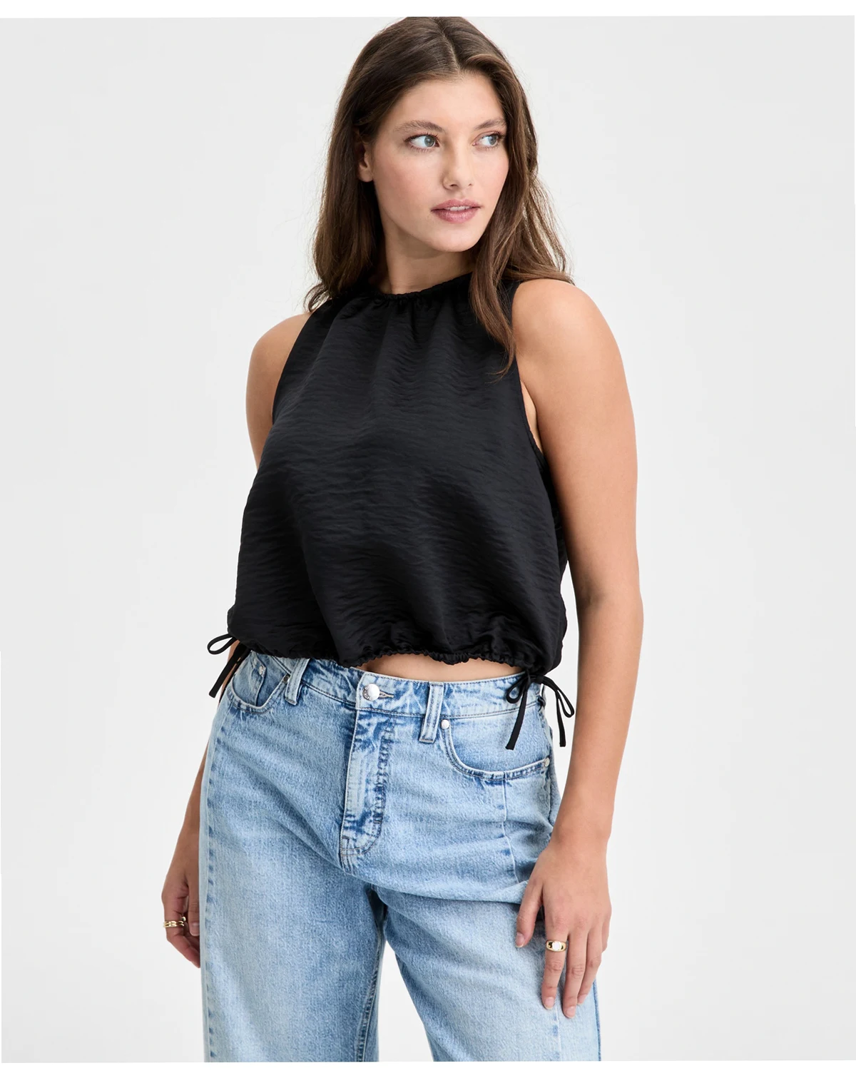 Women's Sleeveless Bubble Hem Top, Macy's Exclusive